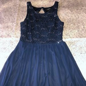 Juniors navy blue dress